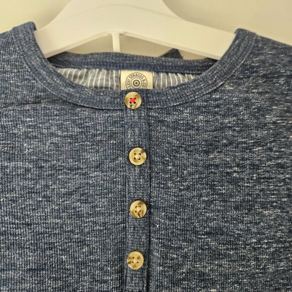 Levi's Kids Pajama Set Size 10 Long Sleeve Henley Top Pants Blue Heather Comfort - Picture 5 of 12